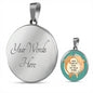 Cute Loving Dolphin Couple | Luxury Necklace | Circle Pendant