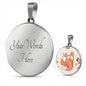Valentine Fox Couple | Luxury Necklace | Circle Pendant