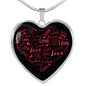 Love Necklace Dark | Luxury Necklace | Heart Pendant