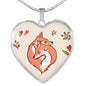 Valentine Fox Couple | Luxury Necklace | Heart Pendant