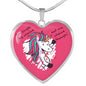 Valentine Unicorn | Luxury Necklace | Heart Pendant