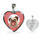 Donut Pug Necklace | Luxury Necklace | Heart Pendant
