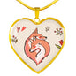 Valentine Fox Couple | Luxury Necklace | Heart Pendant