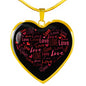 Love Necklace Dark | Luxury Necklace | Heart Pendant