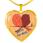 Cute loving Bird Couple | Luxury Necklace | Heart Pendant