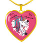 Valentine Unicorn | Luxury Necklace | Heart Pendant