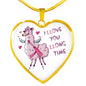 Llama Love Necklace | Luxury Necklace | Heart Pendant