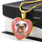 Donut Pug Necklace | Luxury Necklace | Heart Pendant