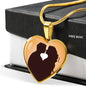 Lovers Kissing at Sunset | Luxury Necklace | Heart Pendant
