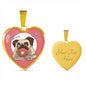 Donut Pug Necklace | Luxury Necklace | Heart Pendant