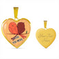Cute loving Bird Couple | Luxury Necklace | Heart Pendant