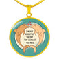 Cute Loving Dolphin Couple | Luxury Necklace | Circle Pendant