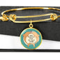 Cute Loving Dolphin Couple | Luxury Bangle | Circle Pendant
