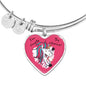 Valentine Unicorn | Luxury Bangle | Heart Pendant