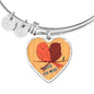 Cute Loving Bird Couple | Luxury Bangle | Heart Pendant