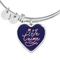 Je T'aime | Luxury Bangle | Heart Pendant