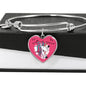 Valentine Unicorn | Luxury Bangle | Heart Pendant