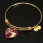 Valentine Cat Couple | Luxury Bangle | Heart Pendant