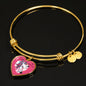 Valentine Unicorn | Luxury Bangle | Heart Pendant