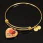 Cute Loving Bird Couple | Luxury Bangle | Heart Pendant
