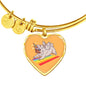 Pug Unicorn Bangle | Luxury Bangle | Heart Pendant