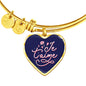 Je T'aime | Luxury Bangle | Heart Pendant