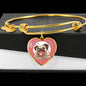 Donut Pug Bangle | Luxury Bangle | Heart Pendant