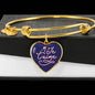 Je T'aime | Luxury Bangle | Heart Pendant