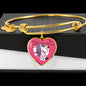 Valentine Unicorn | Luxury Bangle | Heart Pendant