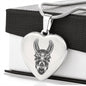 Llama Mandala Necklace | Luxury Necklace | Engraved Heart Pendant