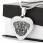 Pug Mandala Necklace | Luxury Necklace | Engraved Heart Pendant