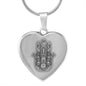 Hand Mandala Necklace | Luxury Necklace | Engraved Heart Pendant