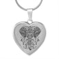 Elephant Mandala Necklace | Luxury Necklace | Engraved Heart Pendant