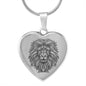 Lion Mandala Necklace | Luxury Necklace | Engraved Heart Pendant