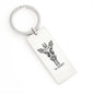 Giraffe Mandala | Stainless Steel Rectangle Keychain