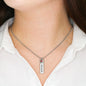 Birthstone Name Tag with Adjustable Snake Chain