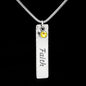 Birthstone Name Tag with Adjustable Snake Chain