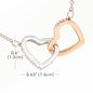 Interlocking Heart Necklace | To Daughter from Mom | You Will Always Have Me