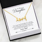 Scripted Love Necklace | To Daughter from Dad | I Love You