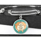 Cute Loving Dolphin Couple | Luxury Bangle | Circle Pendant