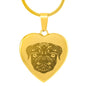 Pug Mandala Necklace | Luxury Necklace | Engraved Heart Pendant