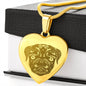 Pug Mandala Necklace | Luxury Necklace | Engraved Heart Pendant