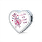 Llama Love Bracelet | Double-wrapped Leather Bracelet | Heart Charm