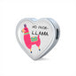 No Prob- Llama Bracelet Pink| Double-wrapped Leather Bracelet | Heart Charm