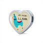 No Prob- Llama Bracelet Blue | Double-wrapped Leather Bracelet | Heart Charm