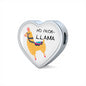 No Prob- Llama Bracelet Yellow | Double-wrapped Leather Bracelet | Heart Charm