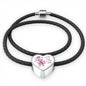 Llama Love Bracelet | Double-wrapped Leather Bracelet | Heart Charm