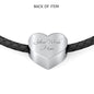 Pug Unicorn Bracelet | Double-wrapped Leather Bracelet | Heart Charm