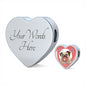 Donut Pug Bracelet | Double-wrapped Leather Bracelet | Heart Charm