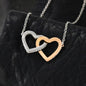 Interlocking Heart Necklace | To Daughter from Mom | You Will Always Have Me